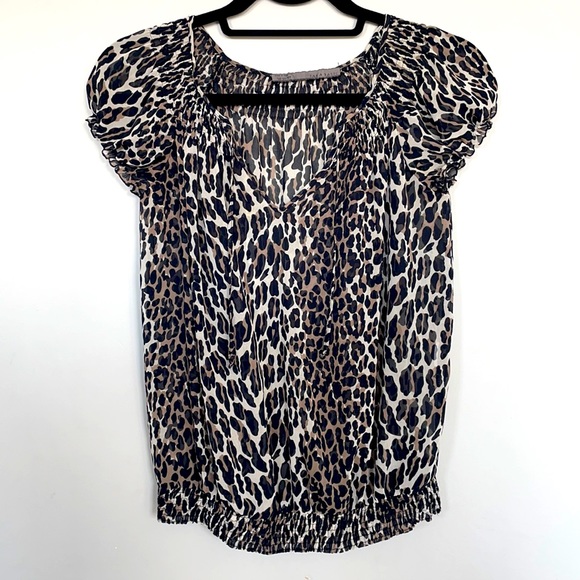 SOLD | Animal Print Sheer Top XS - Picture 1 of 6